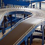factory, plant, industrial hall, logistics, nature, trade, transport, warehouse, shelf, factory building, conveyor belt, tape